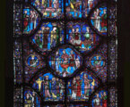 Vitrail de saint silvestre de la cathédrale de Chartres