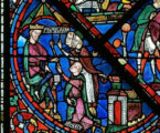 Joseph, le rêveur, devient le conseiller du Pharaon. Vitrail de la cathédrale de Chartres