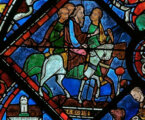 La révélation de Joseph. Vitrail de la cathédrale de Chartres