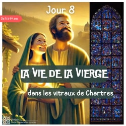 La vie de la Vierge Marie - vitrail de la vie de la Vierge de la cathédrale de Chartres