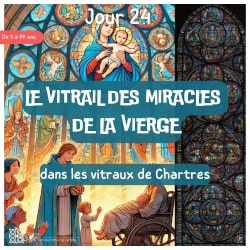 Le Vitrail des miracles de la Vierge à Chartres - vitrail des miracles de la Vierge de la cathédrale de Chartres