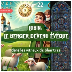 Lubin, le berger devenu Évêque - vitrail de saint Lubin de la cathédrale de Chartres